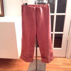 Zara Elastic waist faux suede pants size S/M